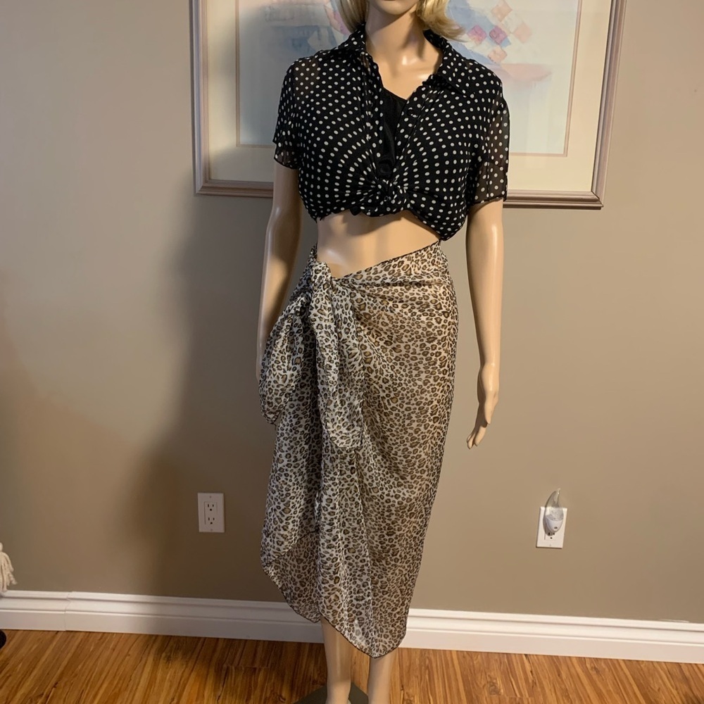 Animal Print Wrap or Shawl / Cover Up